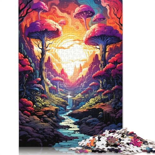 Puzzle für Fantasielandschaft unter Sonnenuntergang 1000-teiliges Puzzle für und Kinder Holzpuzzle für und Kinder ab einem Alter von 1000 Jahren tolles Geschenk für von wuzihanptpt