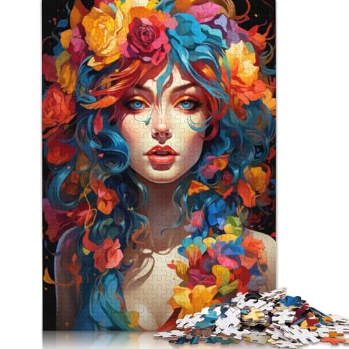 Puzzle für Rosenfrau 1000 Teile Holzpuzzle für Erwachsene und Kinder ab Jahren Lernspiel Herausforderungsspielzeug 1000 Teile (75 x 50 cm) von wuzihanptpt