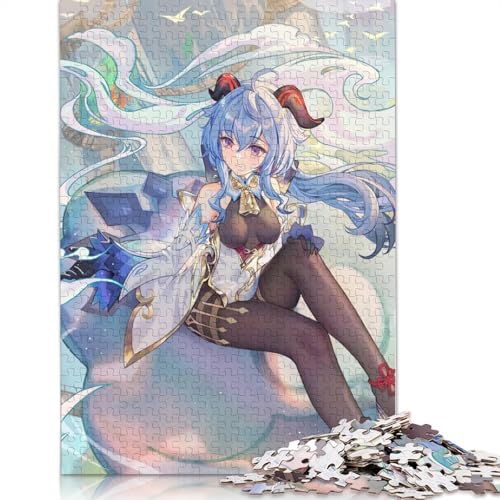 Puzzle mit 1000 Teilen „Genshin Impact“ Puzzle für Kinder Papierpuzzle für Familienspaß und Spieleabend 1000 Teile (38 x 26 cm) von wuzihanptpt