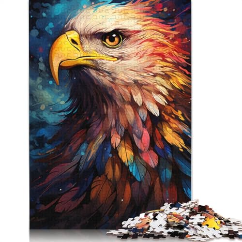 Puzzle mit 1000 Teilen Aquarellmalerei Adler Puzzle für Erwachsene Papierpuzzle Lernspiel Herausforderungsspielzeug 1000 Teile (38 x 26 cm) von wuzihanptpt