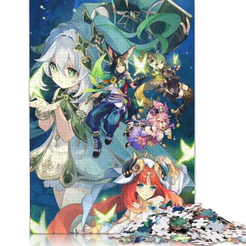 Puzzle mit 1000 Teilen Genshin Impact-Puzzle für Erwachsene Holzpuzzle tolles Geschenk für Erwachsene 1000 Teile (75 x 50 cm) von wuzihanptpt