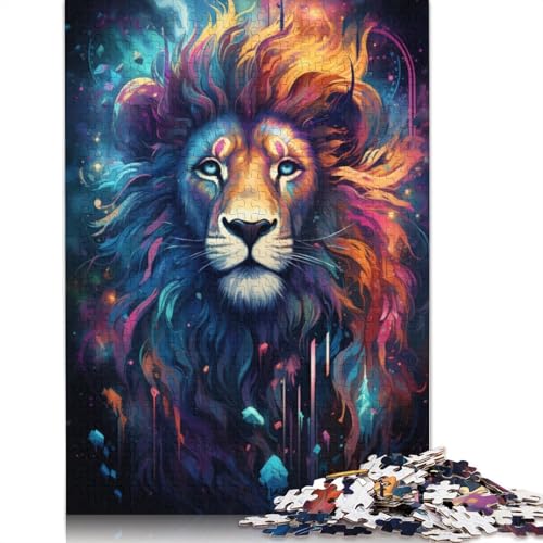 Puzzle mit 1000 Teilen bunter Löwe Puzzle für Erwachsene Papierpuzzle Lernspiel Herausforderungsspielzeug 1000 Teile (38 x 26 cm) von wuzihanptpt