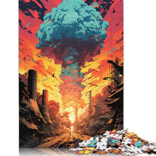 Puzzle mit 1000 Teilen dystopisches farbenfrohes psychedelisches Apokalypse-Puzzle für Erwachsene Holzpuzzle lustige Puzzlespiele 1000 Teile (75 x 50 cm) von wuzihanptpt