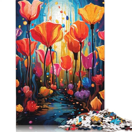 Puzzle mit 1000 Teilen farbenfrohes psychedelisches Schneeglöckchen-Puzzle für Erwachsene Papierpuzzle anspruchsvolles Spiel 1000 Teile (38 x 26 cm) von wuzihanptpt