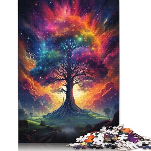 Puzzle mit 1000 Teilen für Erwachsene und Kinder von Tree_Colorful. Puzzle für Erwachsene Holzpuzzle interessantes Puzzle zur Stressreduzierung 1000 Teile (75 x 50 cm) von wuzihanptpt