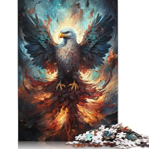 Puzzle mit 1000 Teilen für Erwachsene. Die farbenfrohe Psychedelia von Galaxy Phoenix. Puzzle für Erwachsene. Holzpuzzle Lernspiele für Erwachsene und Kinder. 1000 Teile (75 x 50 cm) von wuzihanptpt