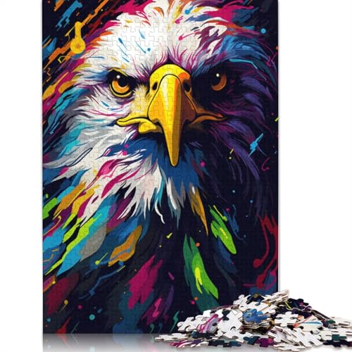 Puzzle mit 1000 Teilen psychedelisches Gekritzel farbenfrohes Adler-Puzzle für Erwachsene Papierpuzzle tolles Geschenk für Erwachsene 1000 Teile (38 x 26 cm) von wuzihanptpt