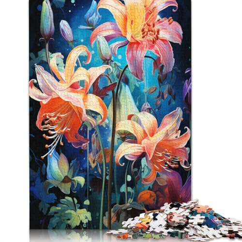 Puzzle mit 1000 Teilen schöne farbenfrohe Blumenmalerei Puzzle für Erwachsene Holzpuzzle Lernspiele Heimdekorationspuzzle. 1000 Teile (75 x 50 cm) von wuzihanptpt