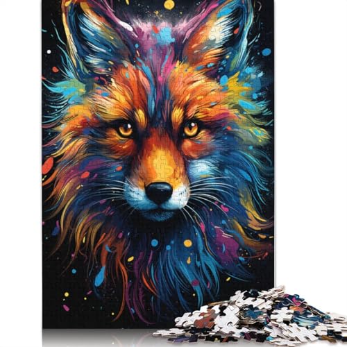 Puzzle zum Malen Art Fox 1000-teiliges Puzzle Holzpuzzle für Erwachsene und die ganze Familie anspruchsvolles Spiel 1000 Teile (75 x 50 cm) von wuzihanptpt