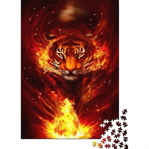 Puzzles für Erwachsene 300 Puzzles Tiger-Puzzle Teenager-Puzzle für Erwachsene und Teenager ab 12 Jahren Holzbrett-Puzzles Denksport-Puzzles für Erwachsene 300 Teile (40 x 28 cm) von wuzihanptpt