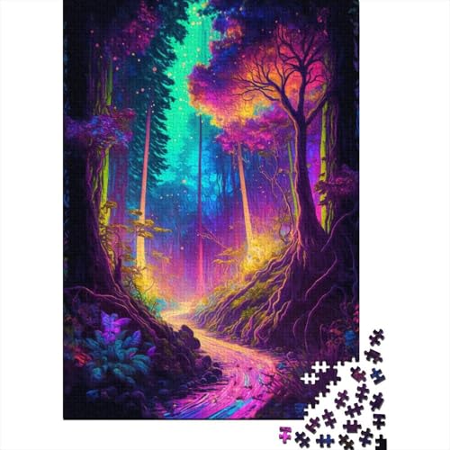 Puzzles für Erwachsene 300 Puzzles Wizzard Land Jigsaw Teenagers Puzzle für Teenager für Erwachsene und Teenager ab 12 Jahren Holzbrett-Puzzles Denksport-Puzzles für Erwachsene 300 Teile (40 x 28 cm) von wuzihanptpt