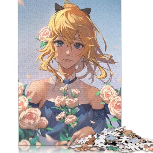 Puzzles für Genshin Impact Jean 1000-teiliges Puzzle Holzpuzzle für Erwachsene und Kinder ab Jahren Unterhaltung 1000 Teile (75 x 50 cm) von wuzihanptpt