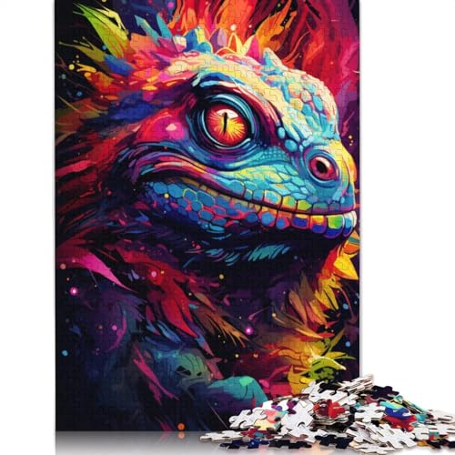 Puzzlespiel mit 1000 Teilen buntes Eidechsen-Puzzle für Erwachsene Papierpuzzle Lernspiel Herausforderungsspielzeug 1000 Teile (38 x 26 cm) von wuzihanptpt