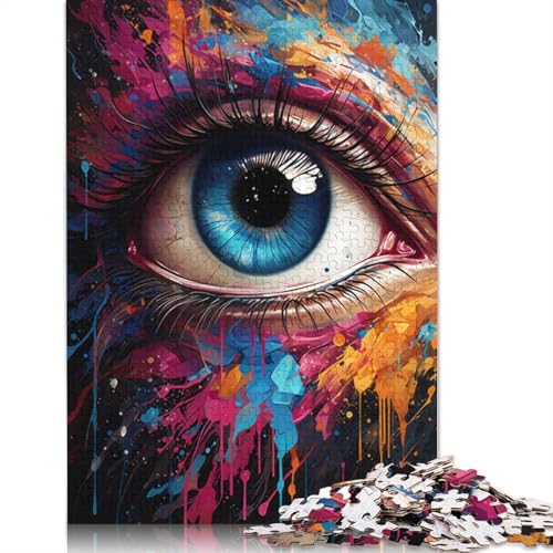 Puzzlespiel mit 1000 Teilen leuchtendes farbenfrohes psychedelisches Puzzle für Erwachsene Papierpuzzle lustige Puzzlespiele 1000 Teile (38 x 26 cm) von wuzihanptpt