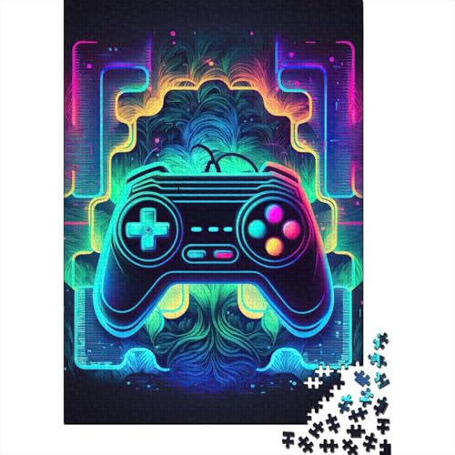 Spielgeschenk Jigsaw Neon Game 500-teiliges Puzzle für Erwachsene Premium% recyceltes Holz für Erwachsene und Jugendliche ab 12 Jahren Relax-Puzzles Spiele 500 Teile (52 x 38 cm) von wuzihanptpt