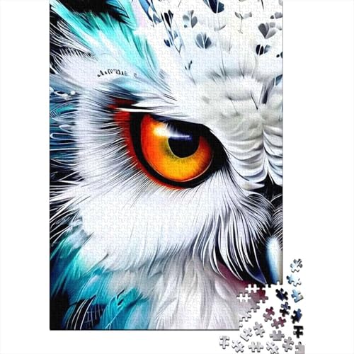 Spielgeschenk Jigsaw Owl 500-teiliges Puzzle für Erwachsene Premium% recyceltes Holz für Erwachsene und Jugendliche ab 12 Jahren Relax-Puzzles Spiele 500 Teile (52 x 38 cm) von wuzihanptpt