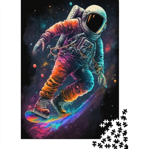 Spielgeschenk Puzzle Astronaut 300-teiliges Puzzle für Erwachsene Premium% recyceltes Holz für Erwachsene und Jugendliche ab 12 Jahren Relax-Puzzles Spiele 300 Teile (40 x 28 cm) von wuzihanptpt