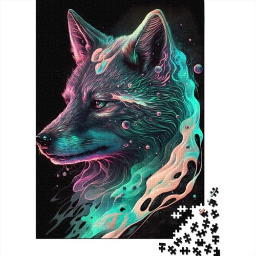 Teenager-Puzzle „Precious Wolf“ 500-teiliges Puzzle für Erwachsene und Teenager Holzpuzzle für Erwachsene und Teenager Geschenk zum Geburtstag 500 Teile (52 x 38 cm) von wuzihanptpt