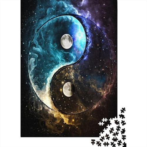 Teenager-Puzzle Yin-Yang-Symbol Erwachsene 300 Teile Puzzle Holzpuzzle für Erwachsene und Teenager ab 12 Jahren Anspruchsvolle Puzzles für Erwachsene 300 Teile (40 x 28 cm) von wuzihanptpt