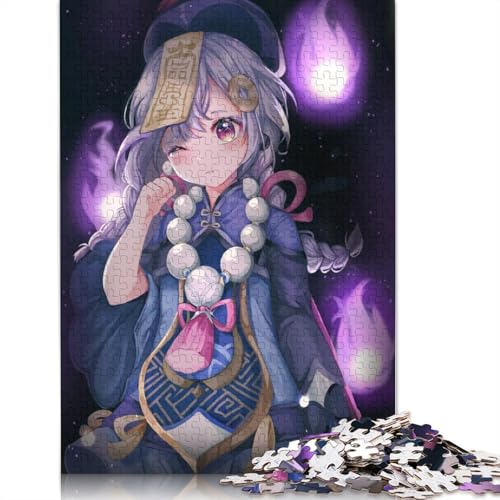 für Erwachsene 1000-teiliges Puzzle „Genshin Impact Qiqi“ Puzzles für Erwachsene Papierpuzzles Spaß für Aktivitäten zu Hause Geburtstagsgeschenk Reisegeschenk 1000 Teile (38 x 26 cm) von wuzihanptpt