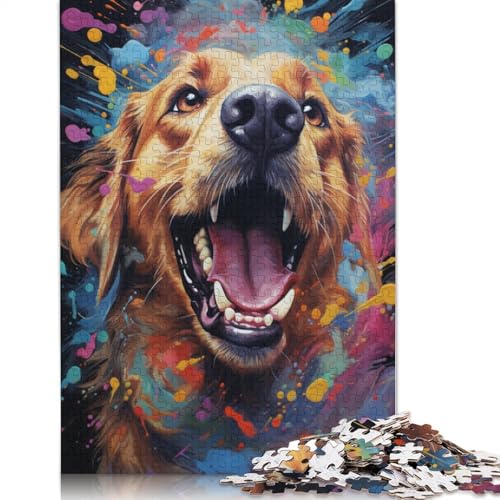 für Erwachsene 1000-teiliges Puzzle Geschenke Aquarellmalerei Hunde-Puzzle Holzpuzzle pädagogisches Stressabbau-Spielzeug Puzzle 1000-teilig (75 x 50 cm) von wuzihanptpt