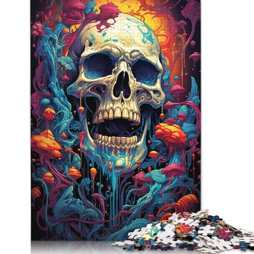 für Erwachsene 1000-teiliges Puzzle Geschenke Fantasie bunter Totenkopf Puzzle aus Papier pädagogisches Spielzeug zum Stressabbau Puzzle 1000-teilig (38 x 26 cm) von wuzihanptpt