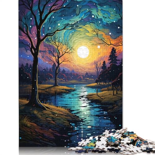 für Erwachsene 1000-teiliges Puzzle Geschenke Sternenhimmel-Nachtansicht Puzzle Holzpuzzle pädagogisches Stressabbau-Spielzeug Puzzle 1000-teilig (75 x 50 cm) von wuzihanptpt