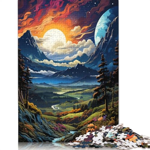 für Erwachsene 1000-teiliges Puzzle Geschenke für Bezaubernde Landschaftspuzzles Papierpuzzles pädagogisches Spielzeug zum Stressabbau Puzzle 1000-teilig (38 x 26 cm) von wuzihanptpt