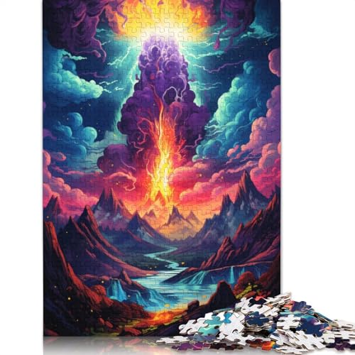 für Erwachsene 1000-teiliges Puzzle Geschenke für Vulkanausbrüche Puzzles für Erwachsene und Kinder Holzpuzzle Lernspielzeug 1000-teilig (75 x 50 cm) von wuzihanptpt