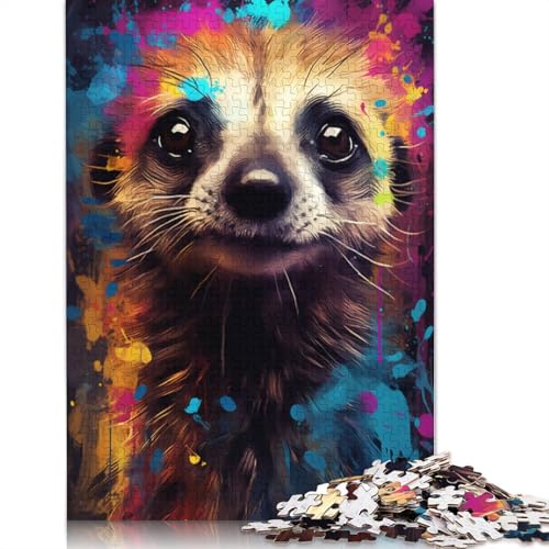 für Erwachsene 1000-teiliges Puzzle Geschenke für farbige Erdmännchen Puzzle für Erwachsene und Kinder Papierpuzzle Lernspielzeug 1000 Teile (38 x 26 cm) von wuzihanptpt