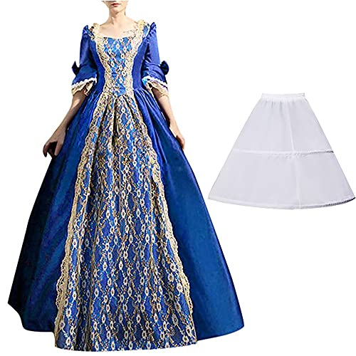 xHxttL Frauen Rokoko Ballkleid Gothic Viktorianisches Kleid Kostüm Renaissance Mittelalter Kleid Gothic Period Reenactment Theater Kostüme Maskerade Vintage Cosplay Kleider Retro Kleid Plus Größe von xHxttL