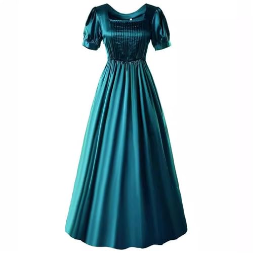 xHxttL Vintage-Regency-Kleid für Damen, hohe Taille, Ballkleider, viktorianisches Teekleid, Übergröße, Vampir-Gothic-Kleidung von xHxttL