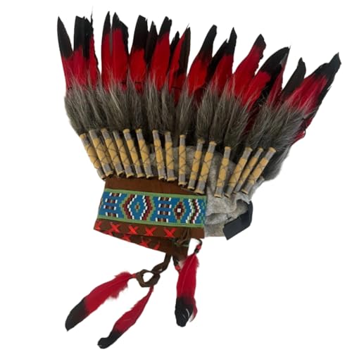 Indisches Kostüm, Stirnband für Karneval, Party, Festival, Requisiten, Feder-Haarband, indischer Haarreif, Cosplay-Kopfschmuck von xbiez