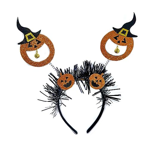 xbiez Gruseliges Halloween-Stirnband, glitzernde Fledermaus/Katze, Haarband, Kostüm, Kopfbedeckung, RaveParty Requisiten, Kopfdekoration, Unisex-Kopfbedeckung von xbiez