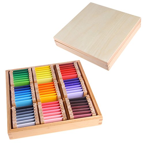 xbiez Monessori Sensorial Maerial Learning Color Able Box Wood Preschool Oy Für 7-Jährige von xbiez