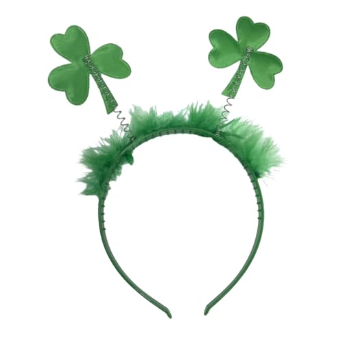 xbiez StPatrick Day Haarreif für Familientreffen, Karneval, Feier, Haarreifen, Urlaubsrequisiten, Kopfbedeckung, Kleeblatt-Stirnbänder von xbiez