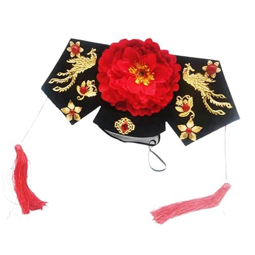 xbiez Traditionelles Kostüm, königlicher Hut für Damen, chinesische königliche Blume, königlicher Hut, Hochzeit, Kostüm, Mottoparty, Requisiten, Kopfschmuck von xbiez