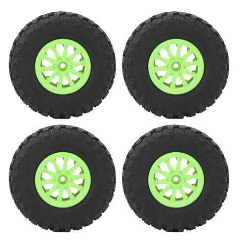 xctopest 4 Stück 2,2 Zoll RC Crawler Nabenreifen Universal Strong Grip RC Car Nabenräder Ersatz für Axial SCX10 90046 für Redcat GEN8 (Green) von xctopest