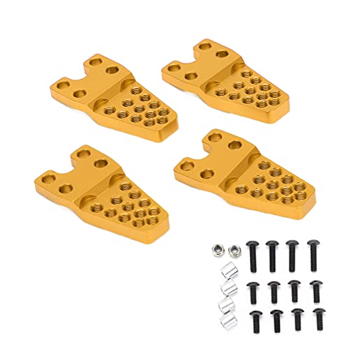 xctopest 4 Stück RC Mount Aluminiumlegierung Robustes Einstellzubehör 1/8 Simulation Kletterauto (Gold) von xctopest