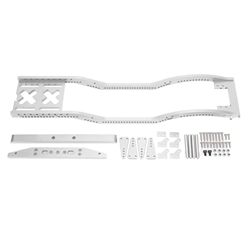 xctopest Aluminiumlegierung RC Car Chassis Rahmenset mit vorderer hinterer Stoßstange SCX10 D90 1/10 Crawler (Silver) von xctopest