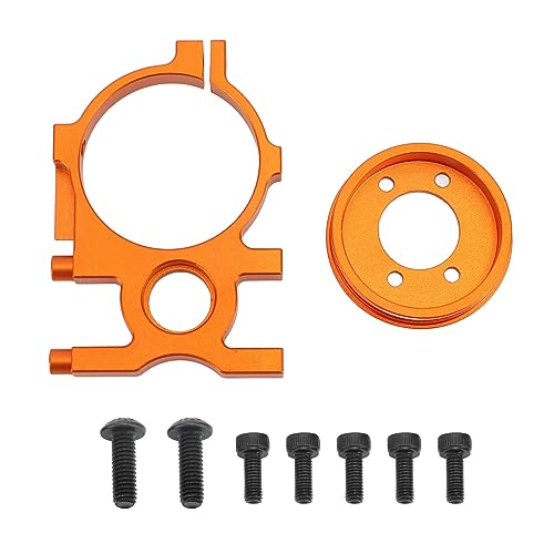 xctopest RC-Motorhalterung mit Schrauben, Motorhalterung aus Aluminiumlegierung für ZD Racing 1/8 RC-Auto, orange Farbe von xctopest