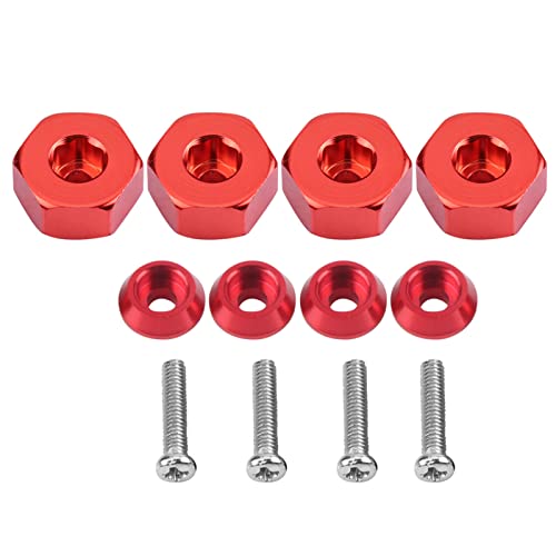 xctopest Sechskantnabenadapter aus Aluminiumlegierung, präzise CNC-Bearbeitung für WPL 1634 RC Truck (WPL1634R red) von xctopest