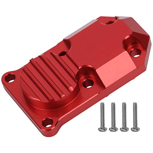 xctopest Upgrade-Zubehör für Gegengewicht-Diff-Abdeckung, passend für Axial SCX24 90081 1/24 RC-Modellauto, Aluminiumlegierungsmaterial (Red) von xctopest