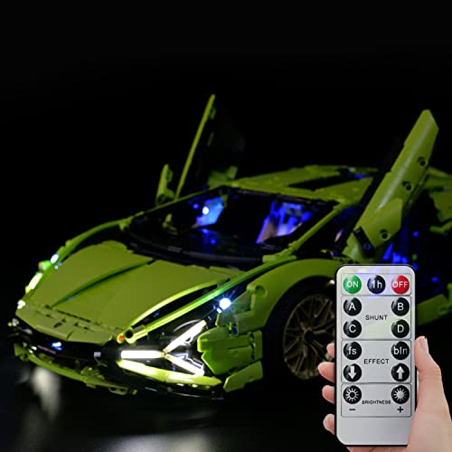 XGREPACK Fernbedienung LED Beleuchtung Upgrade Modifikation passend für Lego 42115 Technic Lamborghini Sián FKP 37 Building Blocks Model - Without Lego Set (LED Beleuchtung) von XGREPACK