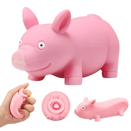 xianshi Anti-Stress Schwein, Rosa Kuscheltier, Stressball für Erwachsene und Kinder, Tier-Design, Klein, Rosa, Für alle Altersgruppen, Party-Spaß von xianshi