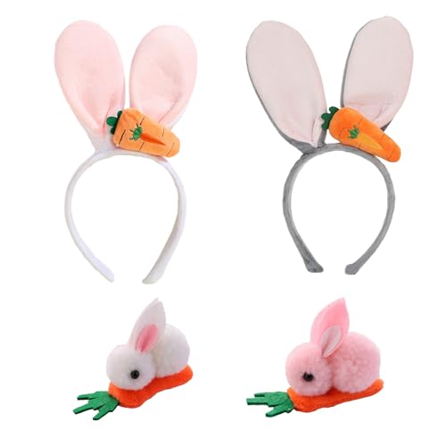 2 Pcs Hasenohren Haarreif,Hasenohren Kostüm,Hasenkostüm Kinder,Hasen Ohren,Hasen Ohren Haarreif,Hase Kostüm Kinder,Osterhasen Kostüm Erwachsene,Für Ostern Karneval Mottoparty Karneval Kostüm Zubehör von xianshi