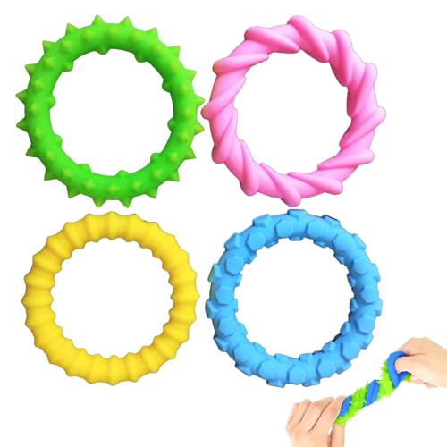 4 Stück Anti Stress Spielzeug,Fidget Toys,Kinder Sensory für Adhs,Sensorisches Armband Stressabbau,Autismus Sensorik Sensorische,Kids Pop Toy Zappelspielzeug,Antistress Armbänder Autism Erwachsene von xianshi