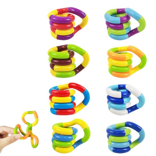 8 Stück Tangle,Fidget Toys,Toys Twister,Fidget-Toys,Twister-Spielzeug,Stressabbau,Anti Anxiety Autismus FüR Kinder Und Erwachsene von xianshi