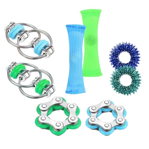 8 Stück Fidget Toys,Fidget Toy,Adhs Spielzeug,Erwachsene Stress Anti Set,Finger Stimming für Sensory,Kids Kinder Schule Slider,Antistress Autism Sensorik Wurm Würfel,Fidget-Spielzeugset Fingerspiele von xianshi