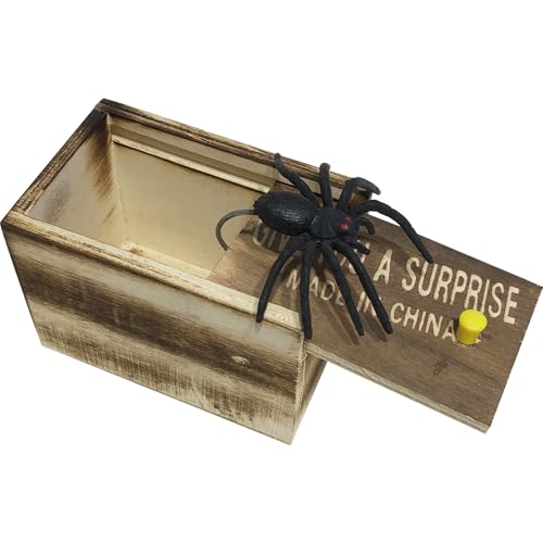 Spinne,Scherzartikel,Spinnen Box,Prank Spider Spielzeug,Erschrecken Der Mit Scare,Streich Funny Plastik,Realistische Spinnenbox Aus Geschenk für Geschenkbox,Gummispinne Pranks Spinnen-Streich-Box von xianshi